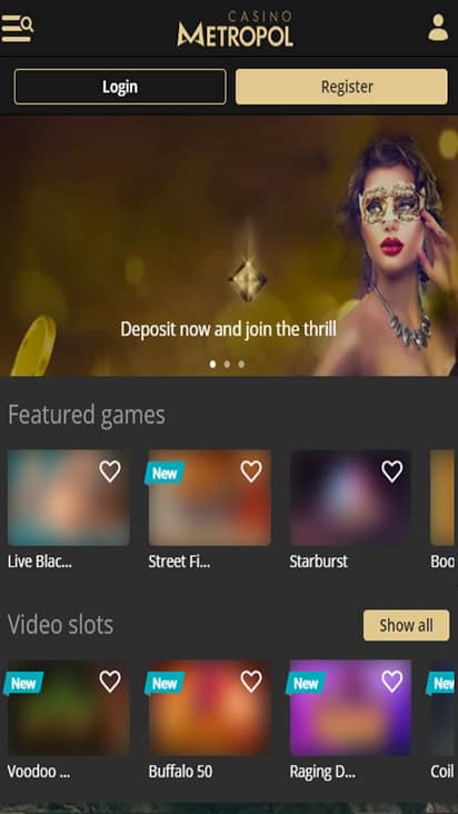 Casino Metropol home mobile