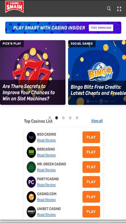 Casino Smash home mobile Casino Smash home mobile