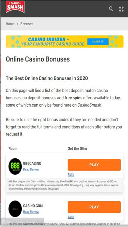 Casino Smash promo mobile Casino Smash promo mobile