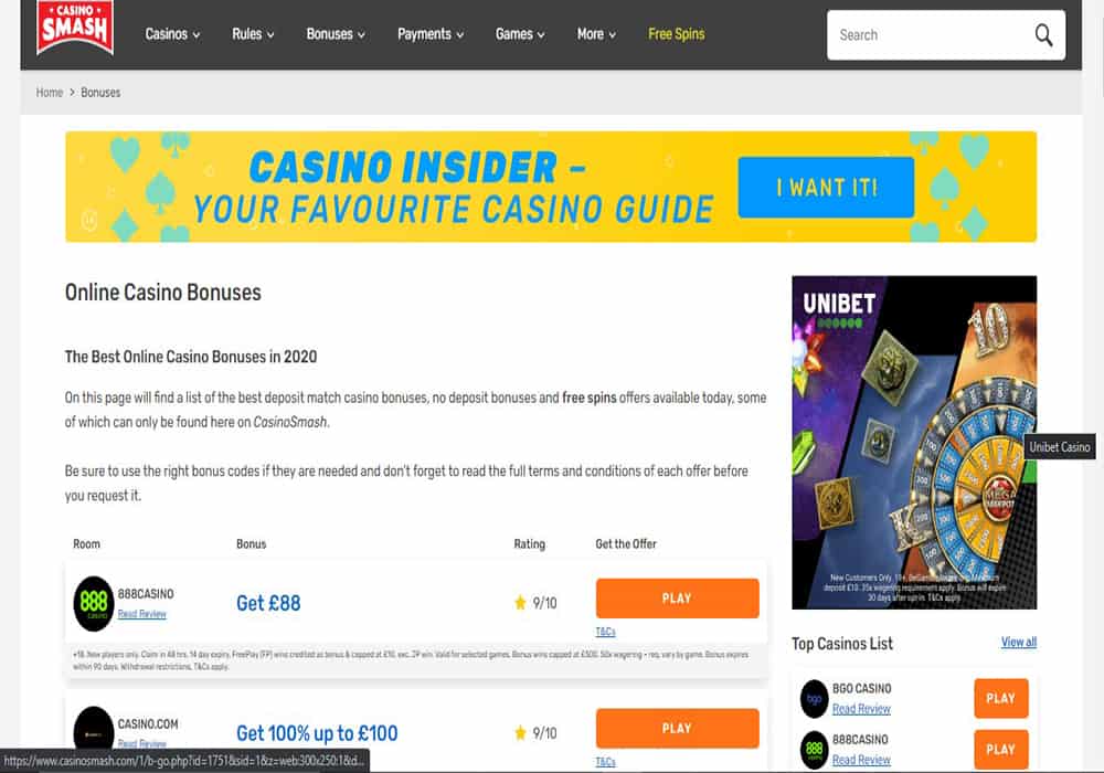Casino Smash promo kerching promotions