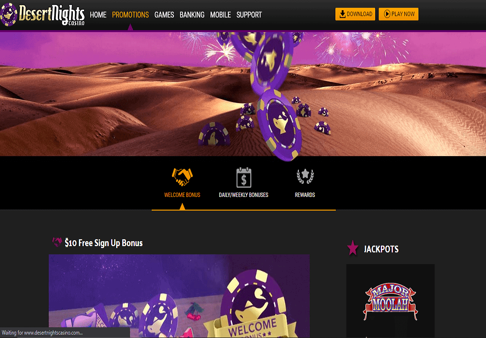 DesertNightsCasino pomo kerching promotions
