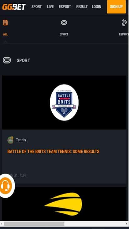 GG Bet home mobile1