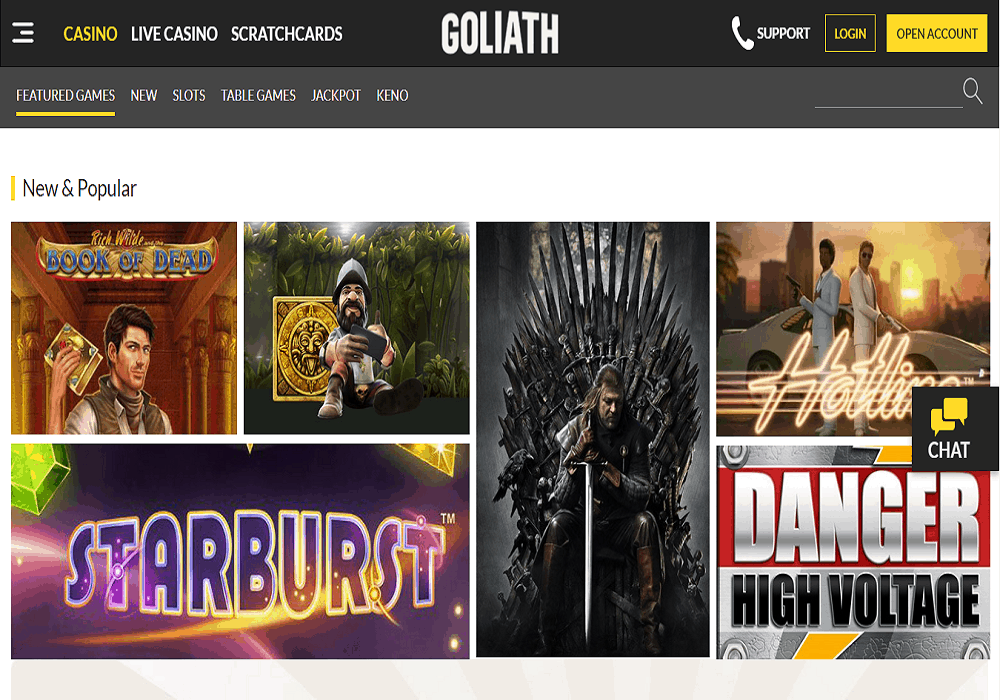 GoliathCasino game green play games page