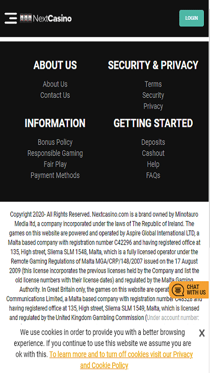 NextCasino home mobie NextCasino home mobie