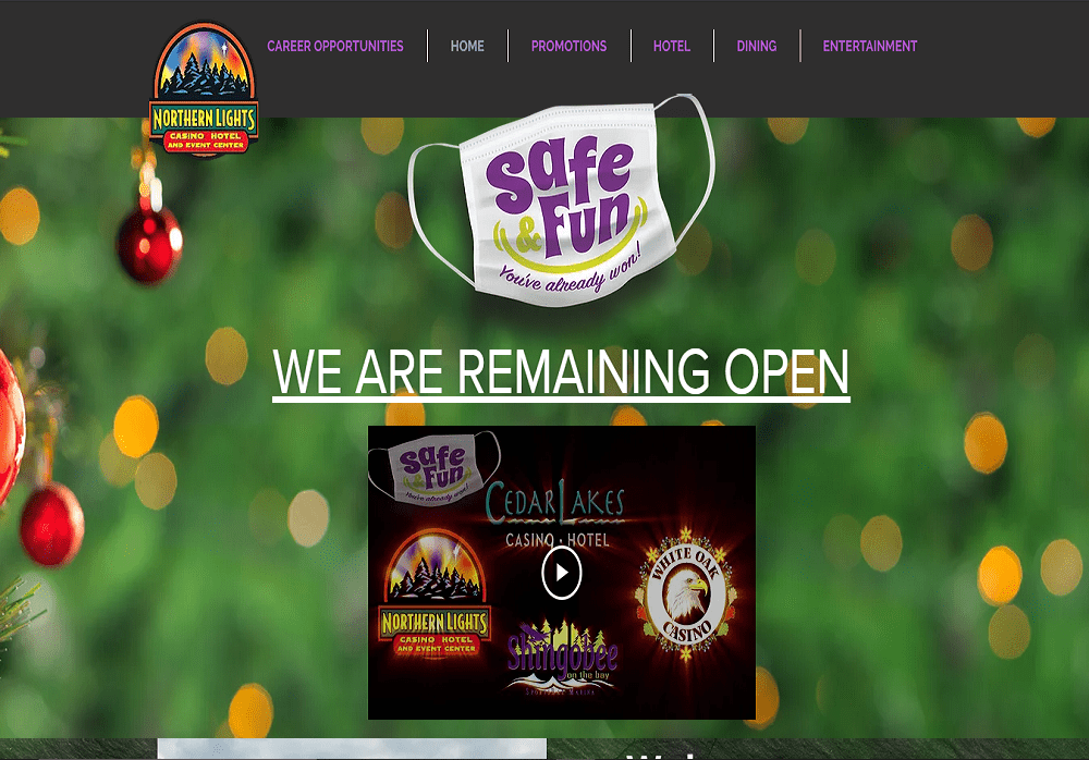 NorthernLightsCasino home Kerching home page