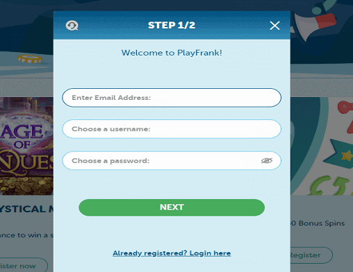 playfrank signup