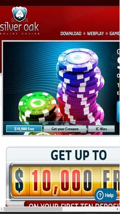 Silver Oak Casino promo mboile