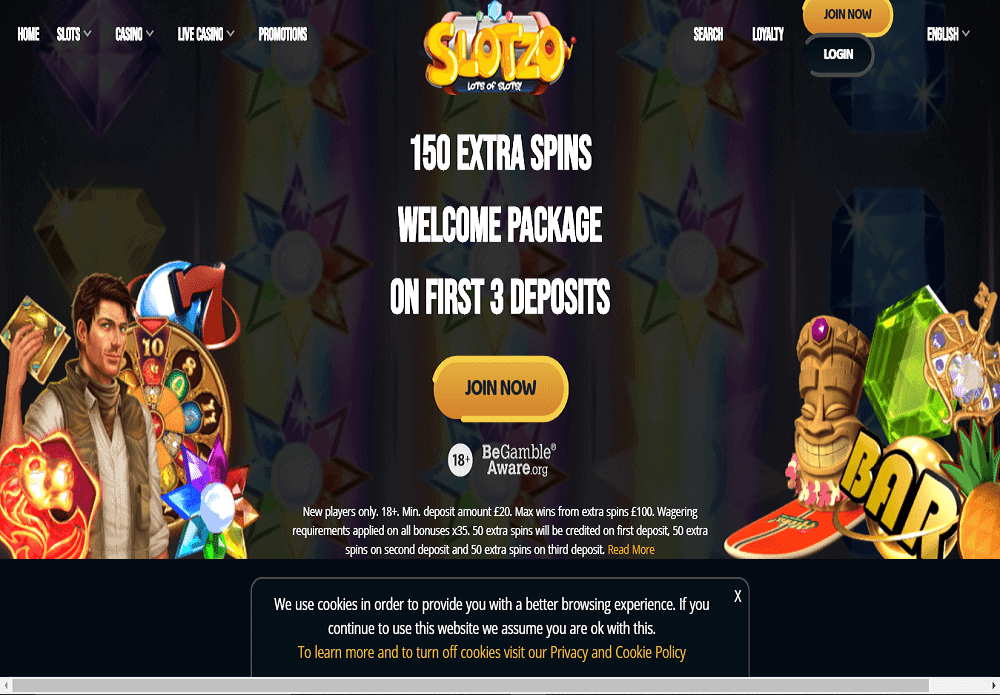 Slotzo home green play home page