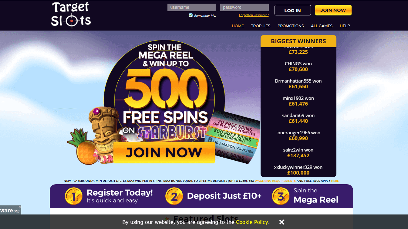 Target Slots Home