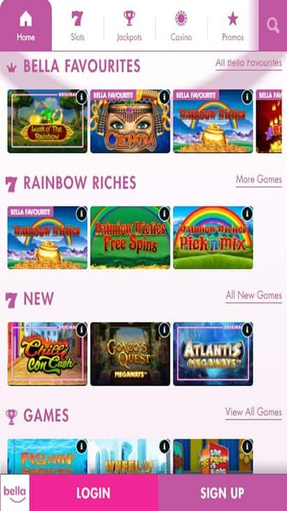 bella casino game mobile