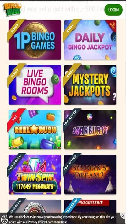 bingo irish game mobile