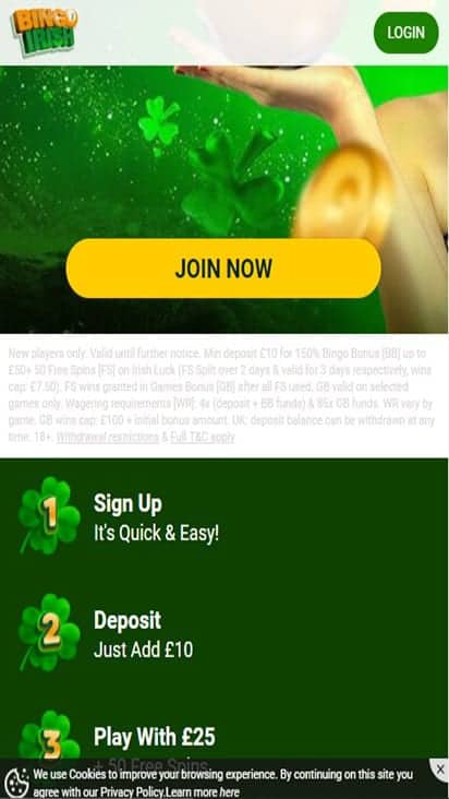 bingo irish pomo mboile