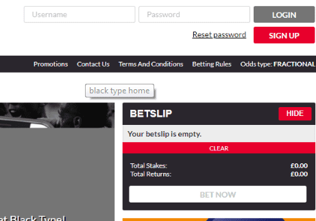 black Type Login black Type Login