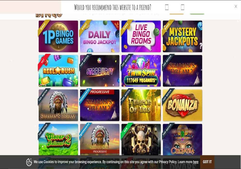 brown cow bingo game 888 Casino games page