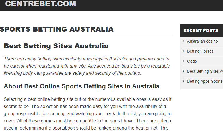 centrebet home