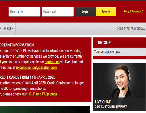 dafa bet loign bet clic log in