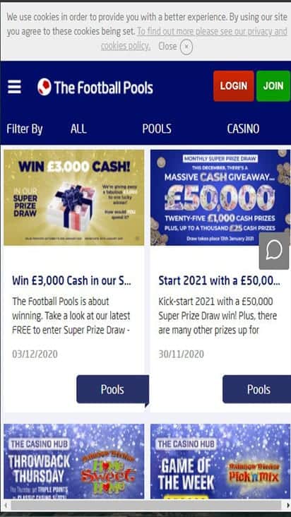 football pools promo mobile 1