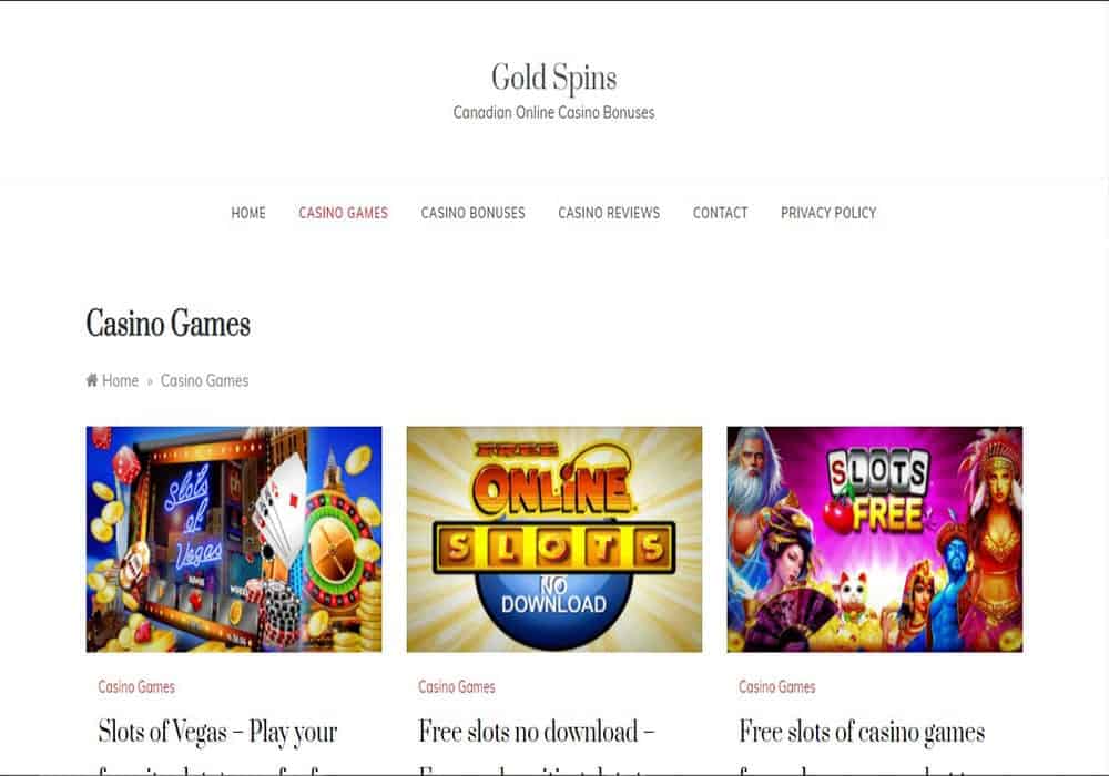 gold spins game Dream Vegas games page