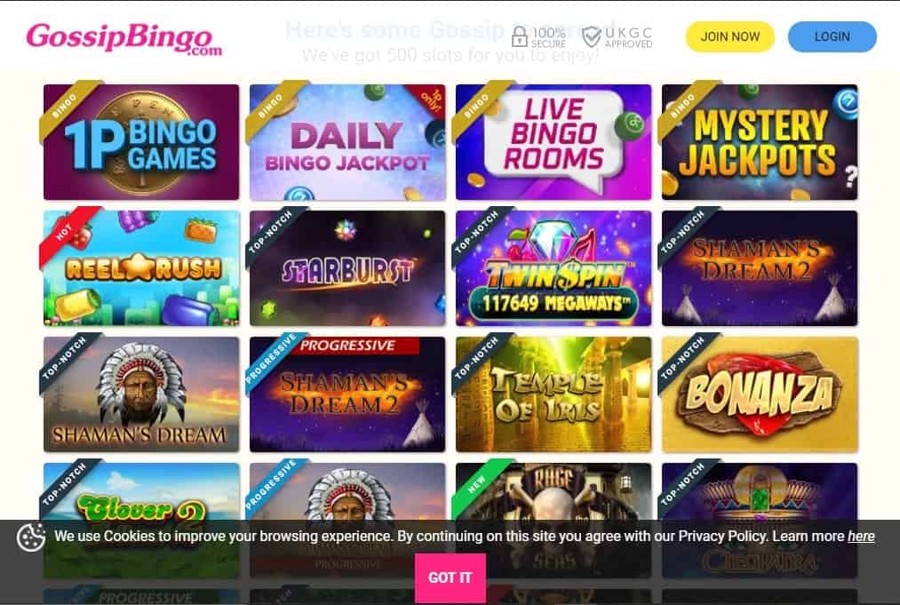 888 Casino games page