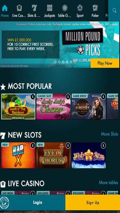 grosvenor casino home mobiel