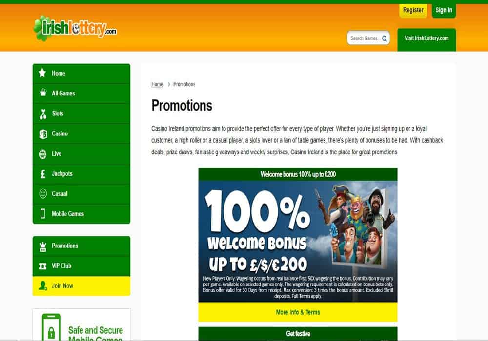 irishlottery promo Buzz Bingo promotions page