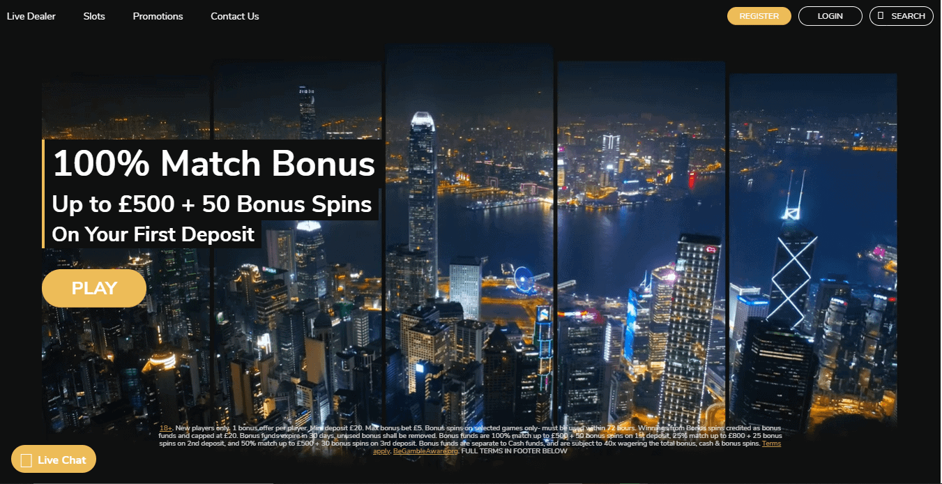 Dream Vegas home page