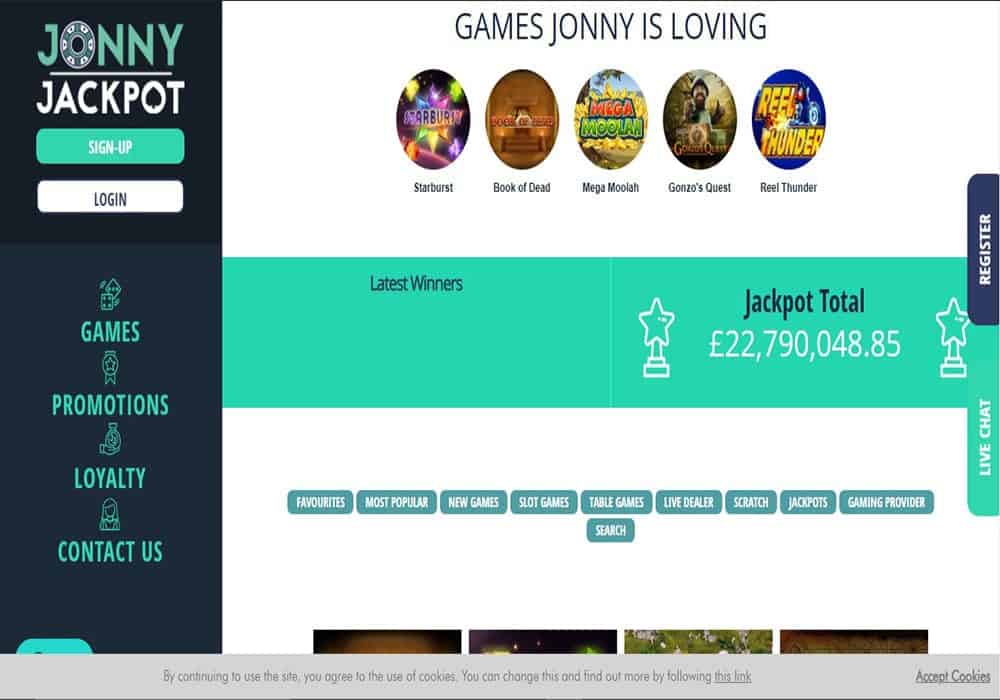 Dream Vegas games page