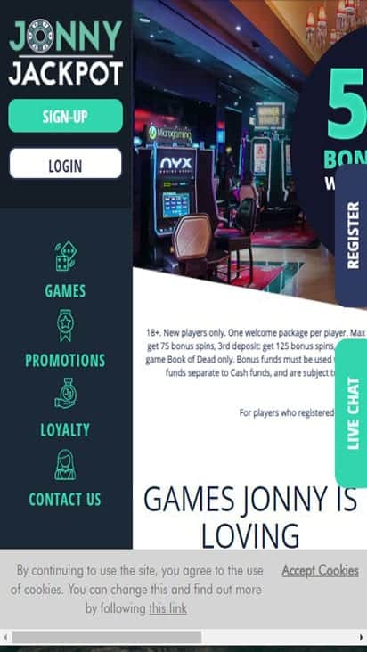 jonny jackpot home mobile