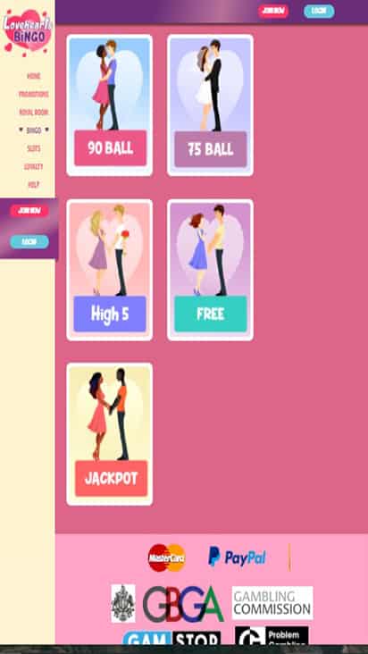 loveheartsbingo game mobile