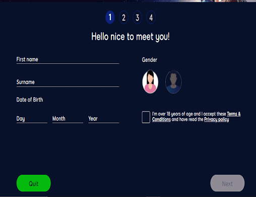 moon games singup 888 Casino sign up page