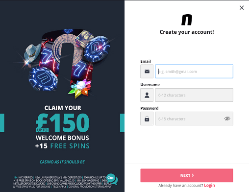 novi bet singup bet clic sign up