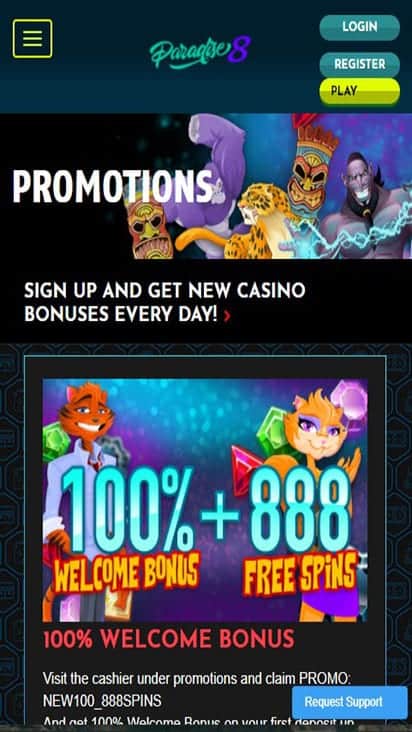 paradise 8 promo mobile