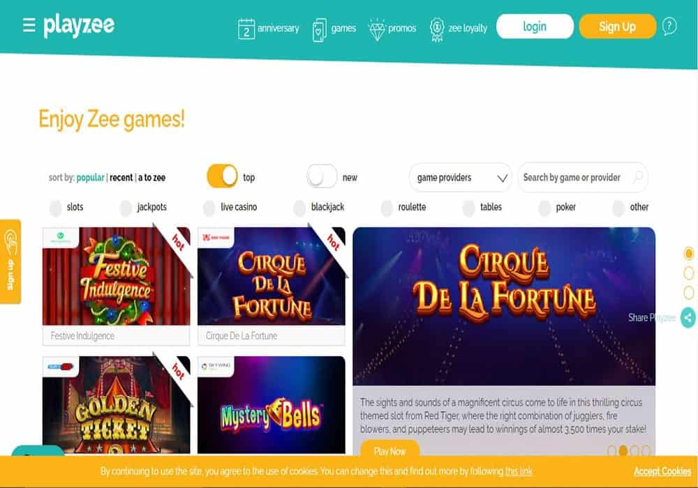 Dream Vegas games page