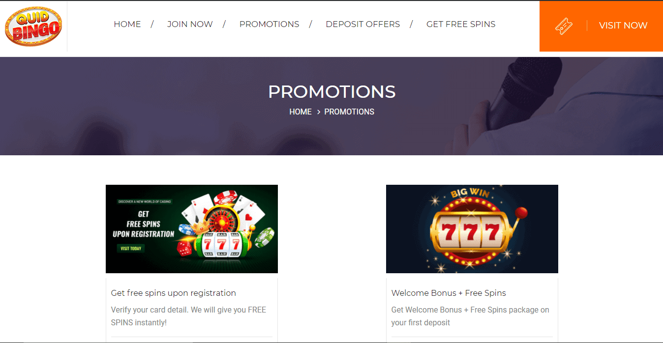 888 Casino promotions page