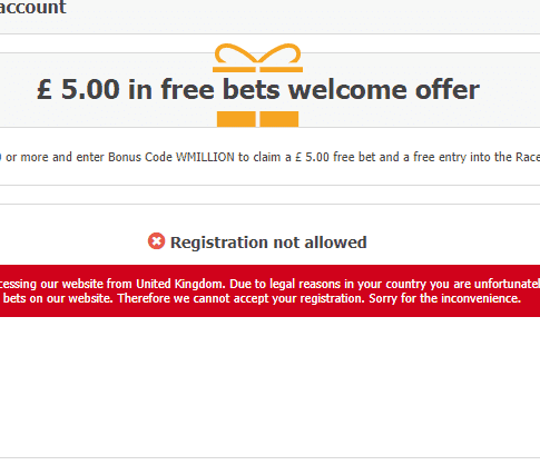 racebets sign up restriction racebets sign up restriction