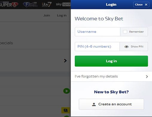 Sky Bingo login