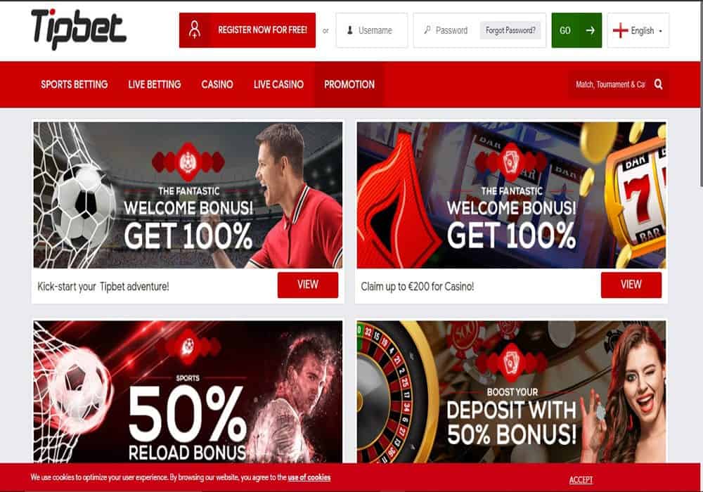 888 Casino promotions page