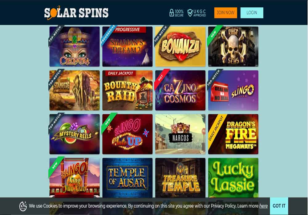 888 Casino games page