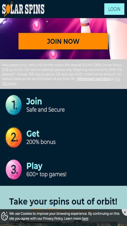 solarspins promo mobile