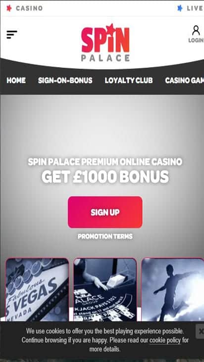 spin palace home mobile