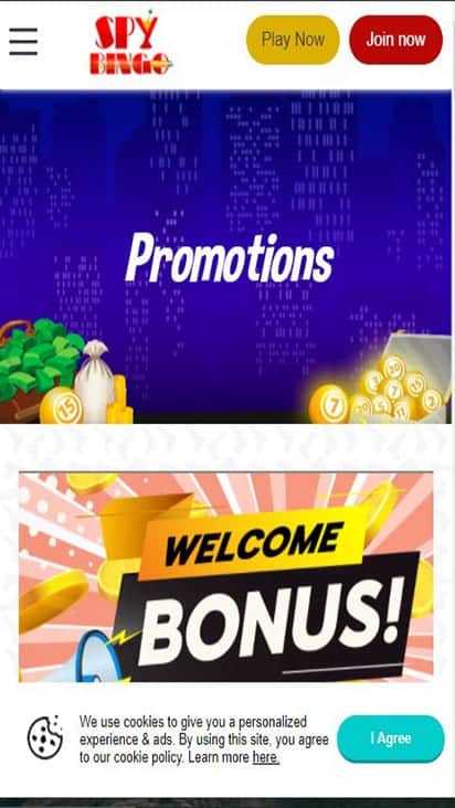 spy bingo promo mobile