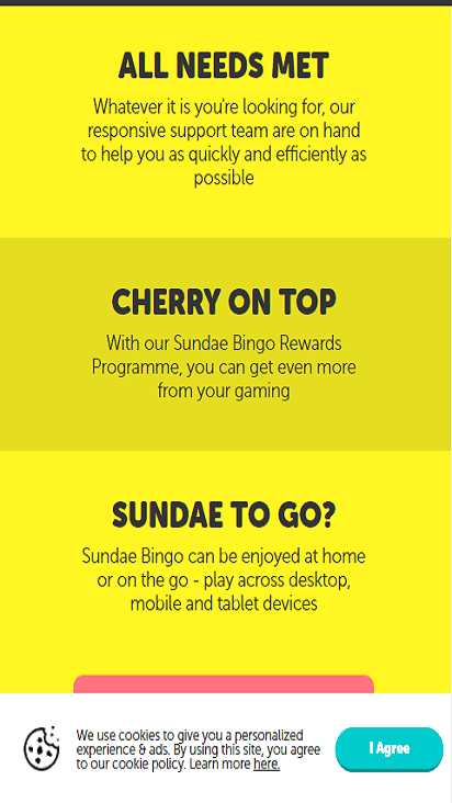 sundae bingo pomo moible