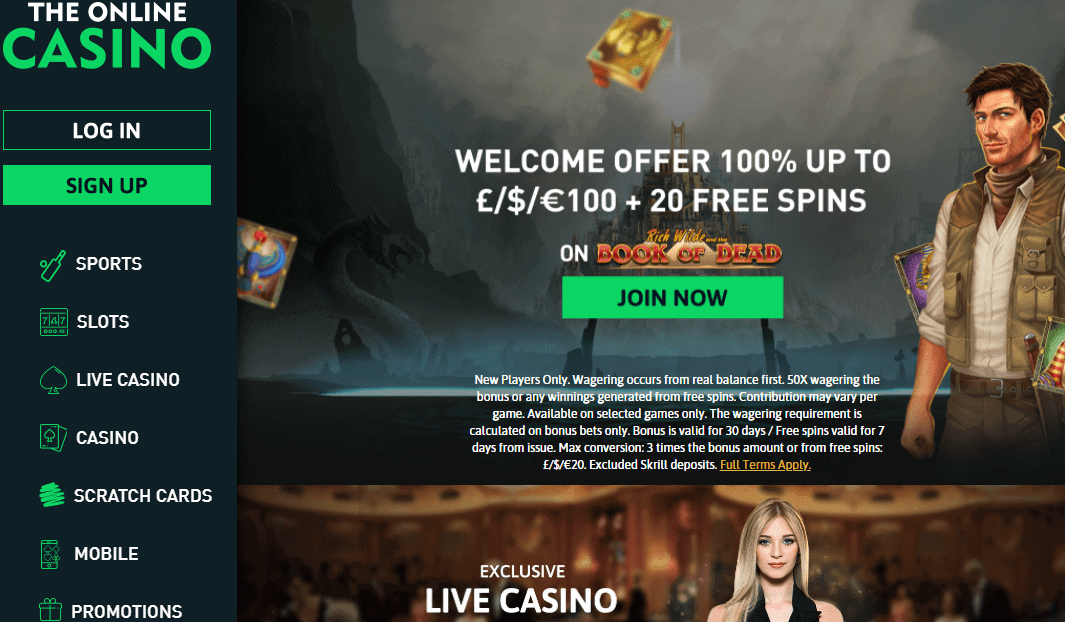 the online casino home