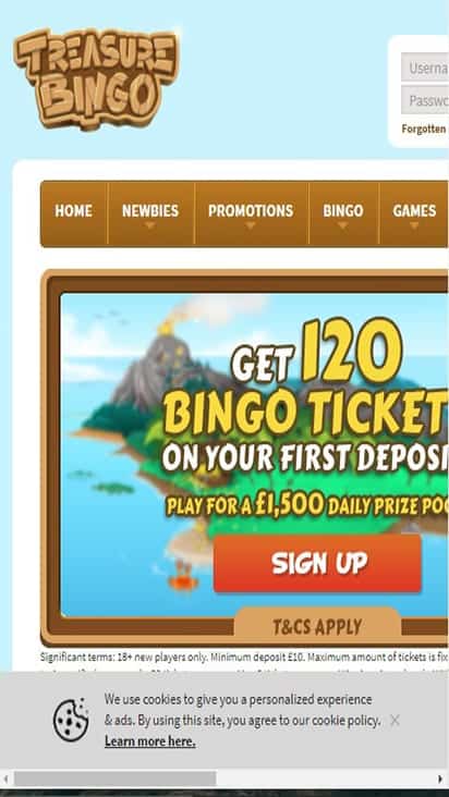 treasure bingo home mboile