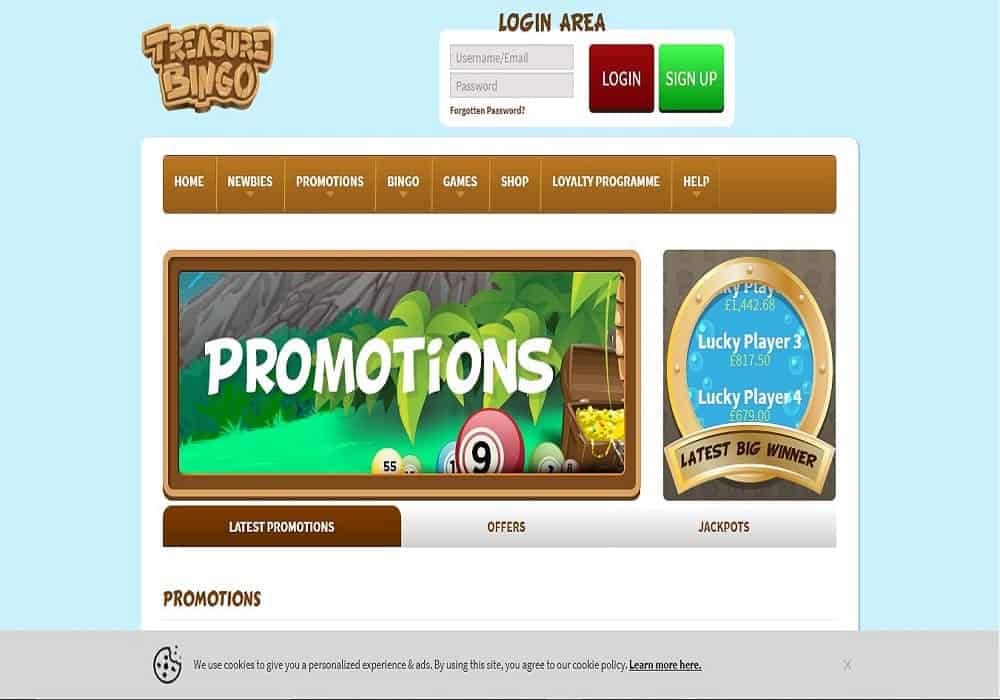 888 Casino promotions page