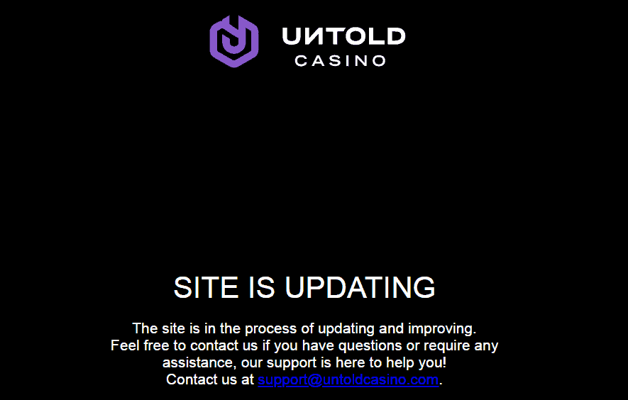 untold casino home updating