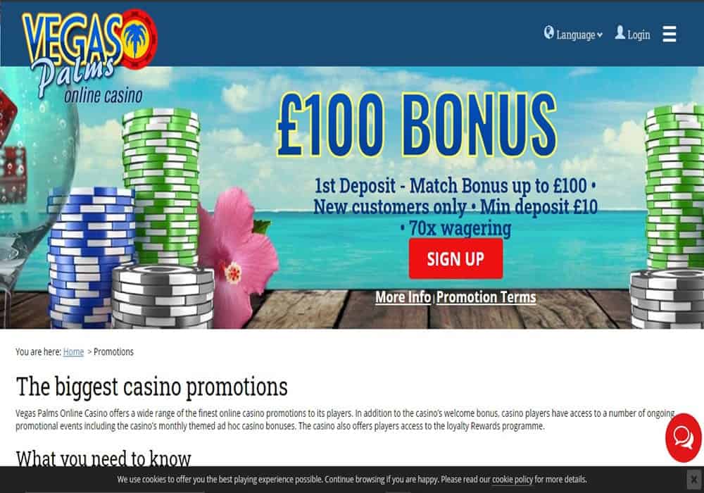 vegaspalmscasino promo all slots casino promotions