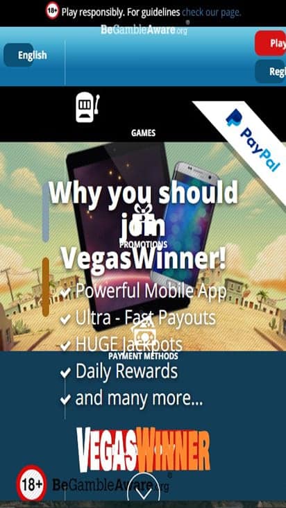 vegaswinner home mobile