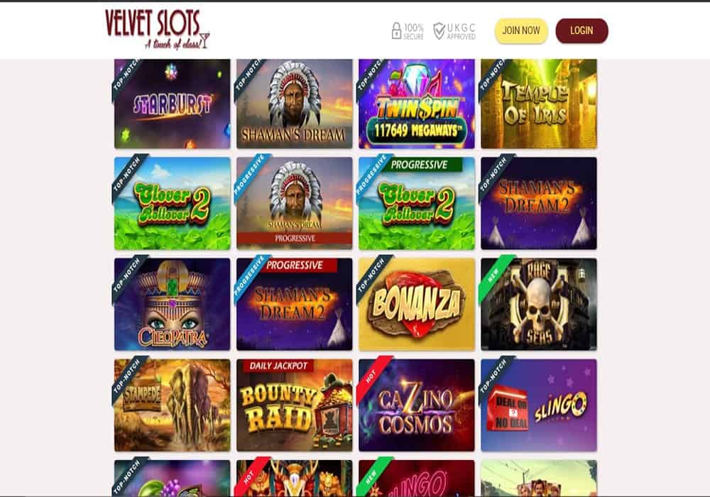 888 Casino games page