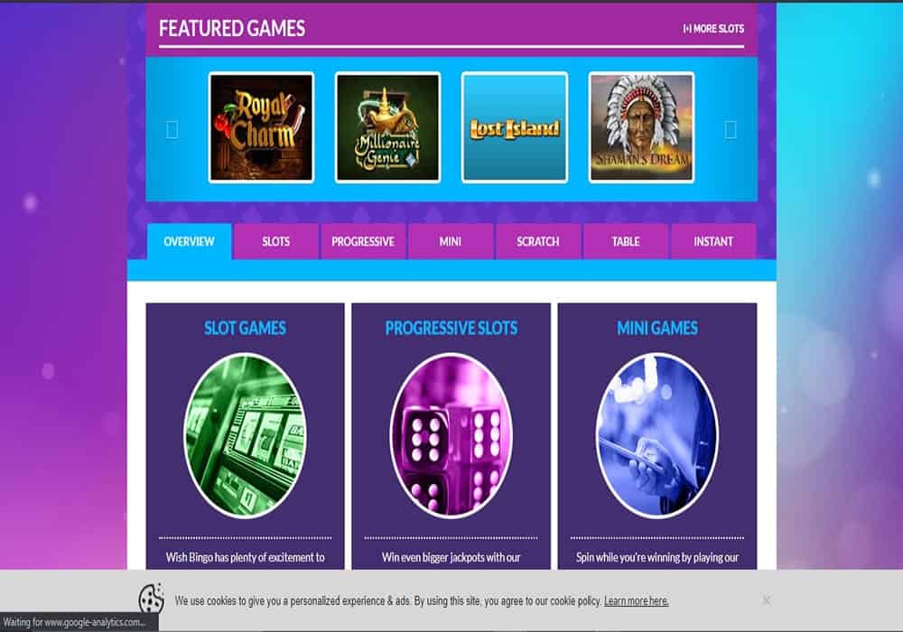 888 Casino games page